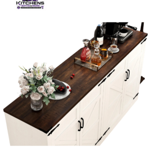Kitchens Baths & More 65 inch farmhouse sideboard cabinet