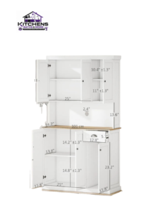 Kitchens Baths & More kitchen storage cabinet with microwave stand