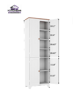 Modern 72-inch kitchen pantry cabinet for home organization