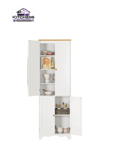 72-inch kitchen pantry cabinet with adjustable shelves and doors