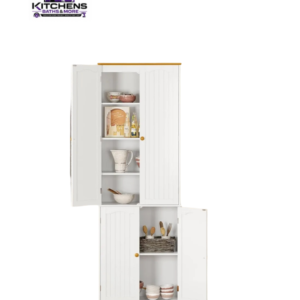 72-inch kitchen pantry cabinet with adjustable shelves and doors